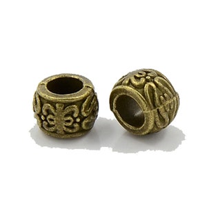 10/50/100 petites dreadlocks européennes en argent, cuivre, or ou bronze Bijoux, perles de barbe nordiques vikings image 7
