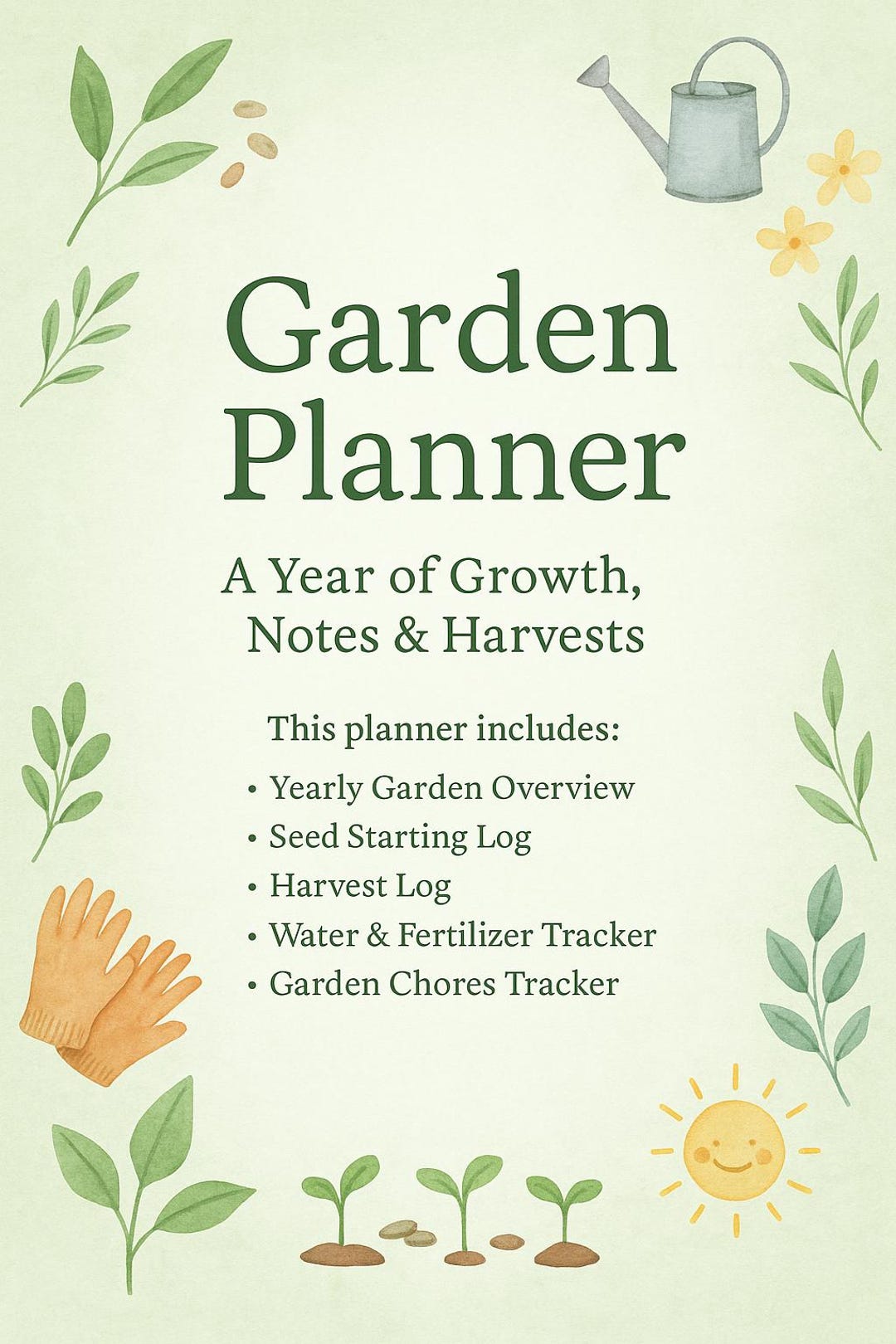 Garden Planner – Printable A4 PDF | Gardening Log/chores/ Water ...