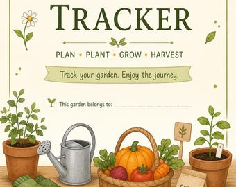 Tuinplanner – Afdrukbaar A4 PDF | Tuinlogboek/Klussen/Water-/Meststofregistratie