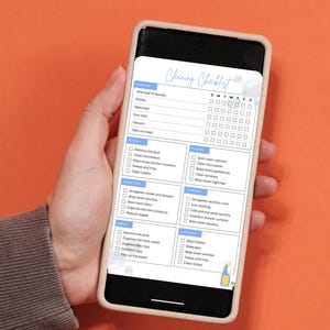 Printable Cleaning Checklist | House Cleaning Schedule | Weekly Chores | Home Organization | Digital Download