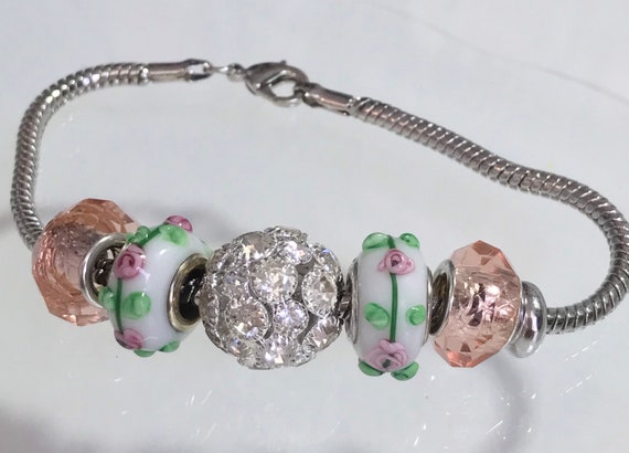 5PCs Retro Handmade Lampwork European Beads Fits European Charm Bracelets 5PCs Retro Handmade Lampwork European Beads Fits European Charm Bracelets