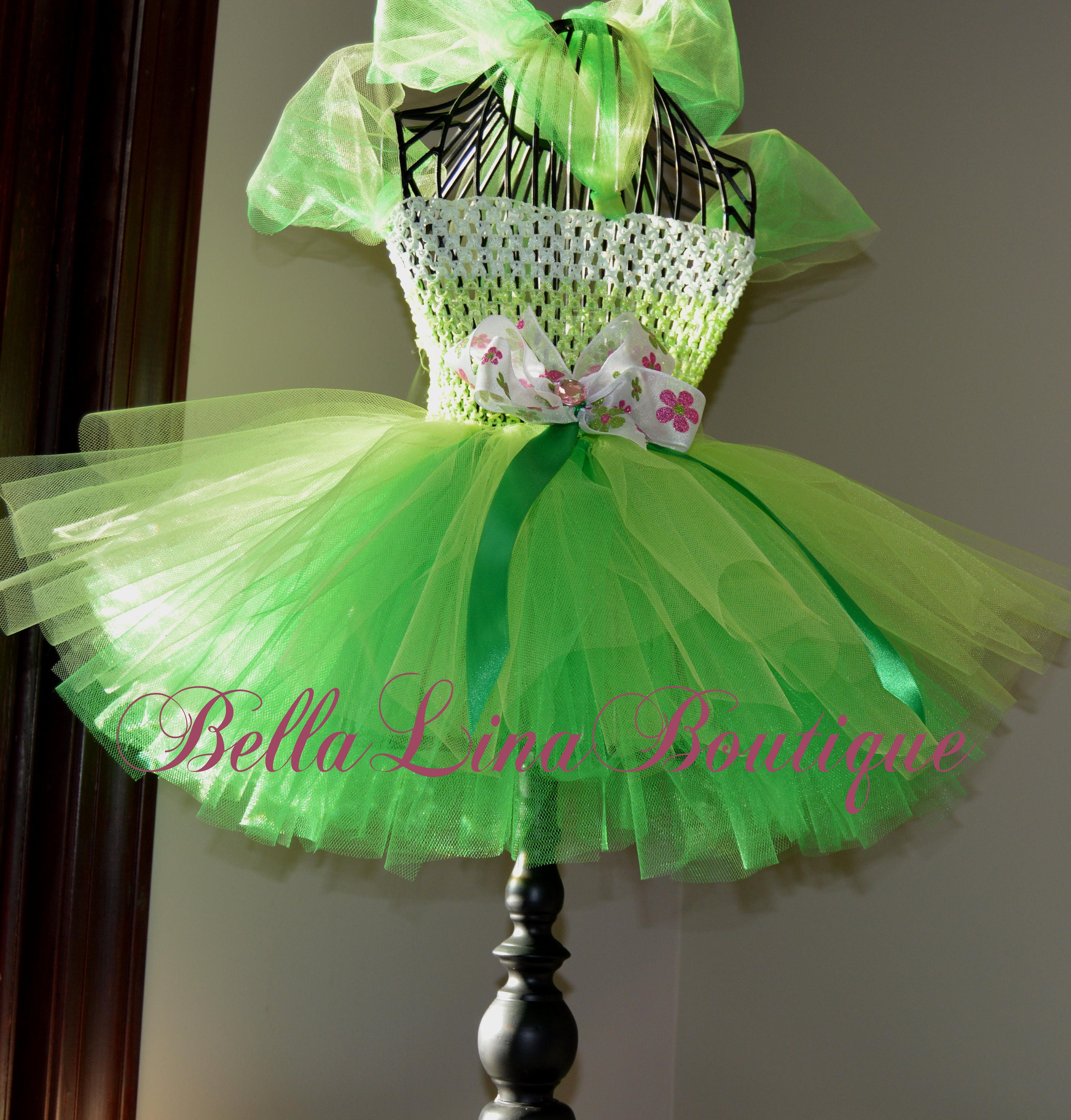 Tinkerbell Pixie Cut Tutu Dress Dress Up Party Disney Inspired