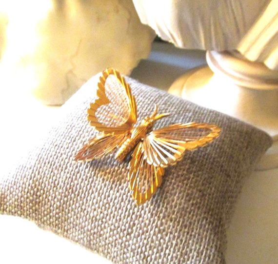 Vintage MONET Butterfly Scatter Pin, Iconic Two D… - image 5