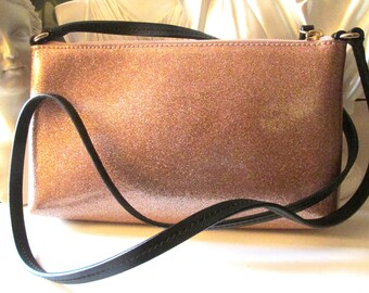 Kate Spade Pink Glitter Metallic Shoulder Bag Bow Motif Bag Crossbody Bag for Day or Evening Rose Gold Etsy Canada