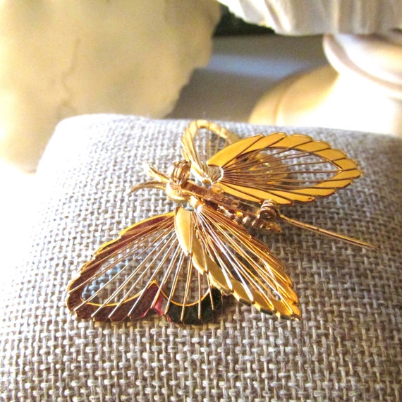 Vintage MONET Butterfly Scatter Pin, Iconic Two D… - image 3