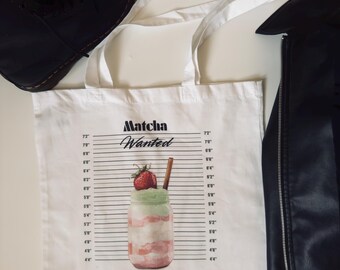 Matcha Lover's Tragetasche: 100% Baumwolle Statement Tasche