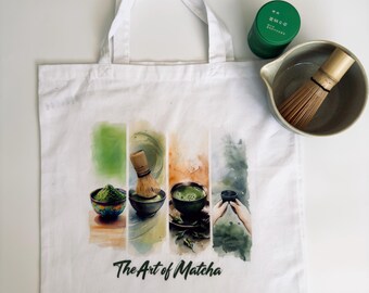 Art of Matcha Tragetasche: 100% Baumwolle, minimalistisches Design