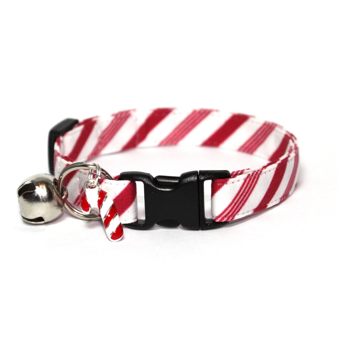 Candycane Christmas Cat Collar Etsy