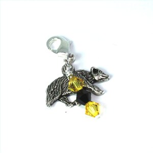 Wizard Breakaway Cat Collar Yellow / Black with Choice of Charms image 3