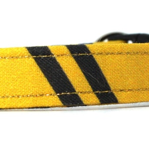 Wizard Breakaway Cat Collar Yellow / Black with Choice of Charms image 4