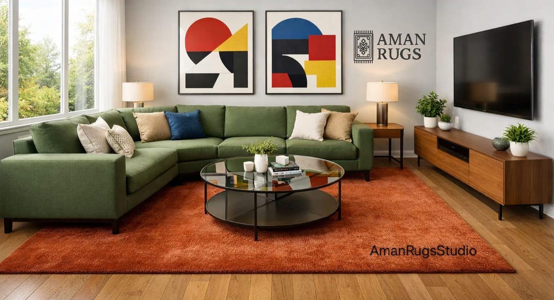 Hand Tufted Wool Rug Modern Living Room Carpet Custom Wool Area Rug ...