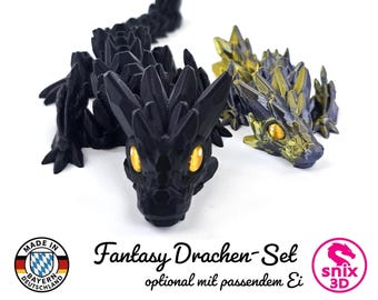 Flexi Drachen-Duo 3D gedruckt – CE-geprüftes Spielzeug-Set aus Bayern – Kyrus + Kyra von snix3D