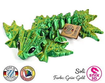 Flexi Flossendrache 3D gedruckt – CE-geprüftes Spielzeug aus Bayern – Soli von snix3D