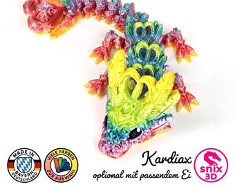 Flexi Herzdrache 3D gedruckt – CE-geprüftes Spielzeug aus Bayern – Kardiax von snix3D