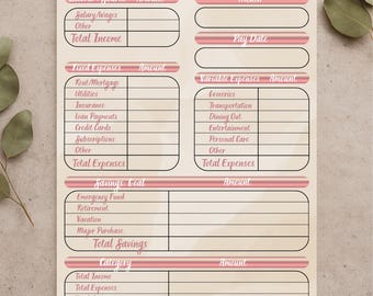 Bi-Weekly Budget Planner | Printable Budget Worksheet | Instant Download PDF | Expense Tracker | Personal Finance Organizer