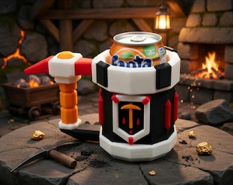 Soporte para latas de minero enano – Soporte para bebidas de rol impreso en 3D, accesorio para juegos