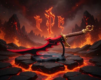 Daga Knight Killer Solo Leveling - Réplica Arma Jinwoo - Prop Cosplay Anime - Daga 58cm - Impresión 3D Regalo Friki - Accesorio Manga