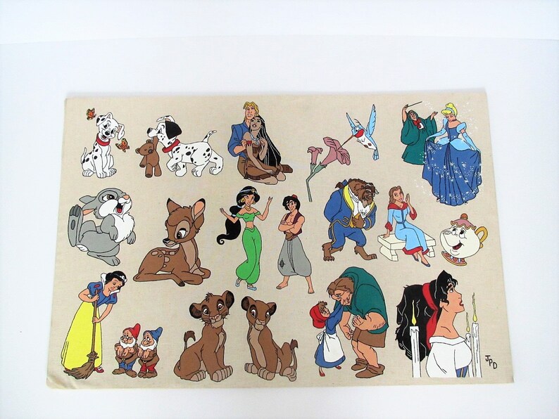 Vintage Disney painting/ hand painted Disney characters/ Etsy