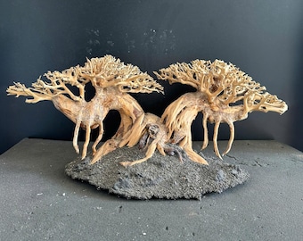 水槽流木盆栽アクアスケープハードスケープ水槽装飾彼への最高の贈り物