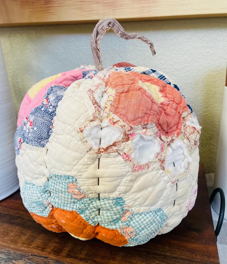 Primitive Table Decor Antique Pumpkin Vintage Farmhouse Handcrafted