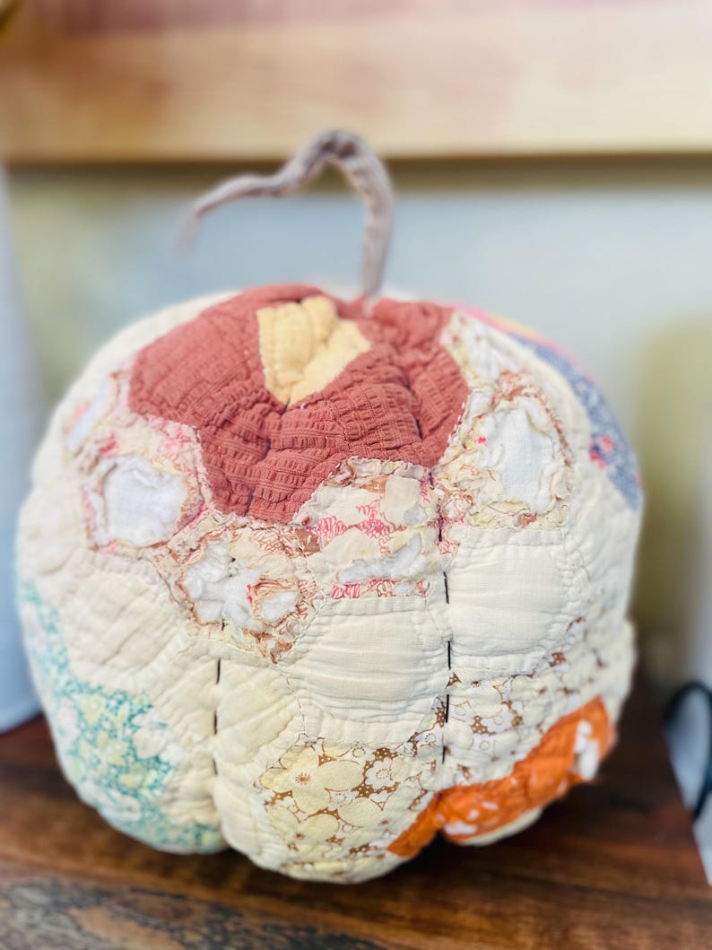 Primitive Table Decor Antique Pumpkin Vintage Farmhouse Handcrafted