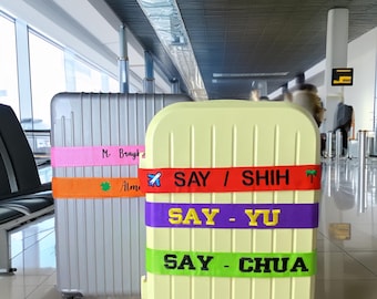 Custom Embroidered Luggage Strap (180cm x 5cm): Personalize with Your Name/Text