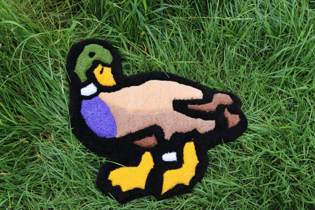Pink Duck Rug Handmade Tufted Duck Rug – One of One Piece for Your Space or a Gift ...