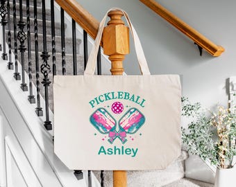 Pickleball Personalized Tote Bag, Custom Pickleball Team Bag, Pickleball Players Bag, Pickleball Tote Bag, Gift for Pickleball Player Bag