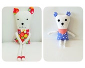 White bear plush toy- Polar bear -stuffed toy- fleece plush toy