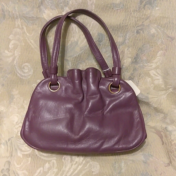 Purple. Vintage Koret. Leather. Handbag