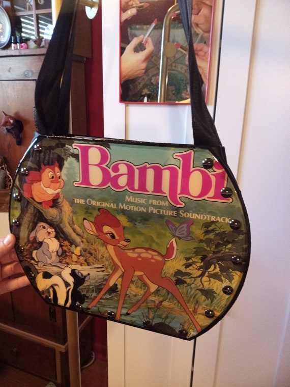 Spins Vintage Record Purse. Bambi.