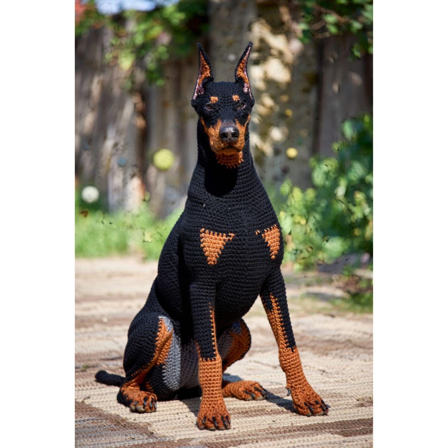 Vntage Russ Doberman Pnscher peluche chen chot recadrée | Etsy