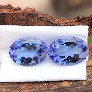Tanzanite Oval Pair: 8x6mm Faceted Loose Gemstones