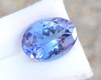 Natural Purple Blue Tanzanite Oval Shape Brilliant Cut - Genuine Tanzanite Gemstone, 7 x5 MM High-Quality Tanzanite for Custom Jewelry