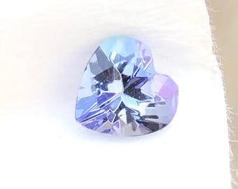 Tanzanite naturale taglio a cuore AAA, pietra preziosa tanzanite blu lavanda, pietra sfaccettata sciolta da 4 mm