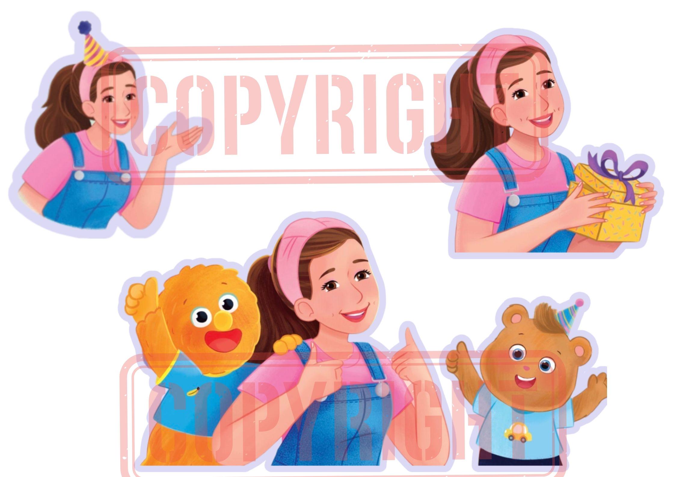 Rachel Riley Cartoon Ms. Rachel Cartoon Clipart: Party Decor Printables (instant Download ...
