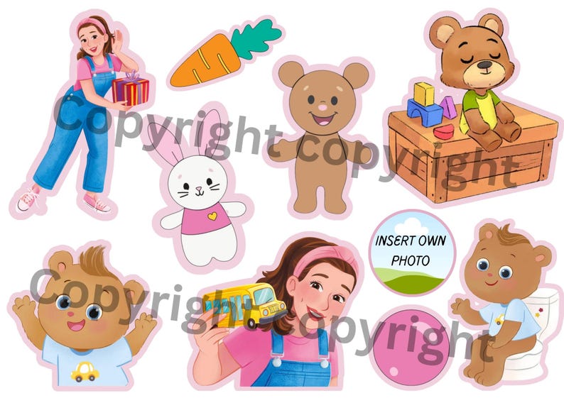 Ms. Rachel Cartoon Clipart: DIY Party Decor Printable (instant Download ...
