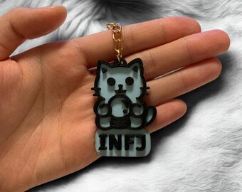 INFJ | MBTI Personality Cat Keychains - Find Your Purr-fect Match! |  STL file