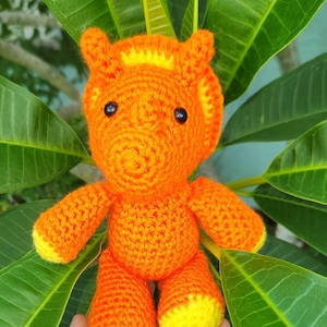 Handmade Crochet Triceratops Plushie – Cute Dinosaur Amigurumi Toy – Soft Stuffed Animal Gift for Kids, Dino Lovers