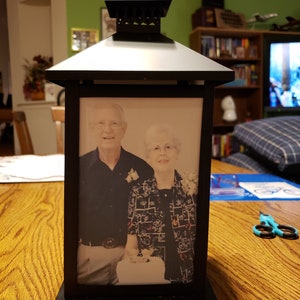 Memorial Lantern, Custom, Personalize, Memory of a Loved One, Remembrance Metal Lantern, In Loving Memory, Memorial Gift, With Picture