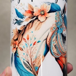 Never Forget How Capable You are 20 oz Sublimation Tumbler RTS Ready to Ship Ready to Sell Colorful Horse Horse lover