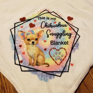 Sublimatie Gooien Polyester Microvezel Chihuahua Tie Dye 70 thema Dit is mijn Chihuahua Knuffeldeken