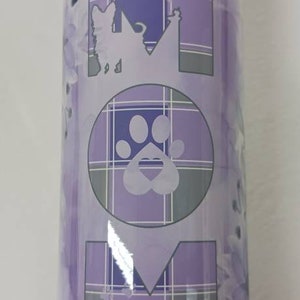 Pet Mom Tumbler Sublimation Purple Dog Mom Floral purple