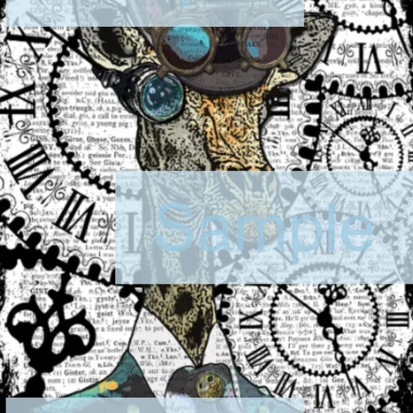 Steampunk, Steam Punk, Giraffe, PNG JPEG, Sublimation Design, Clipart, Cartoon