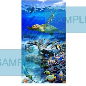 Graceful Turtles Ocean PNG Sublimation Design 20 oz Skinny Straight