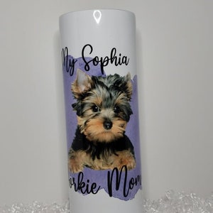 Yorkie Mom Purple 20 oz Sublimation Dog Mom