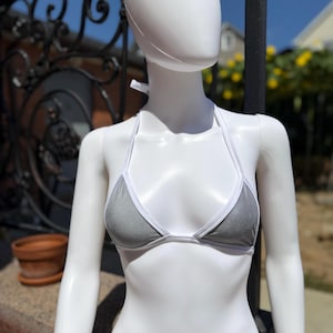 mini Triangle Bikini Top – Minimalist Handmade Swimwear for Women