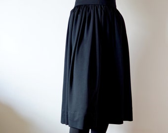 1960s Black Jersey Full Skirt