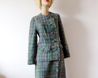 1960s Towncliffe Plaid Wool Suit