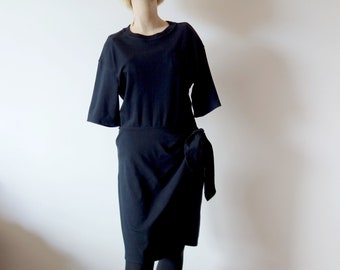 1990s DKNY T-Shirt Wrap Dress